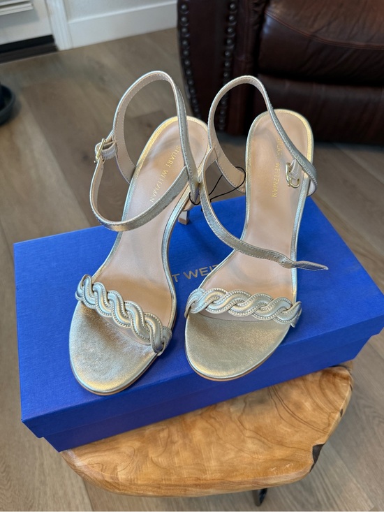 Stuart Weitzman Shoes - Stuart Weitzman dancer twistie 100 sandal platino